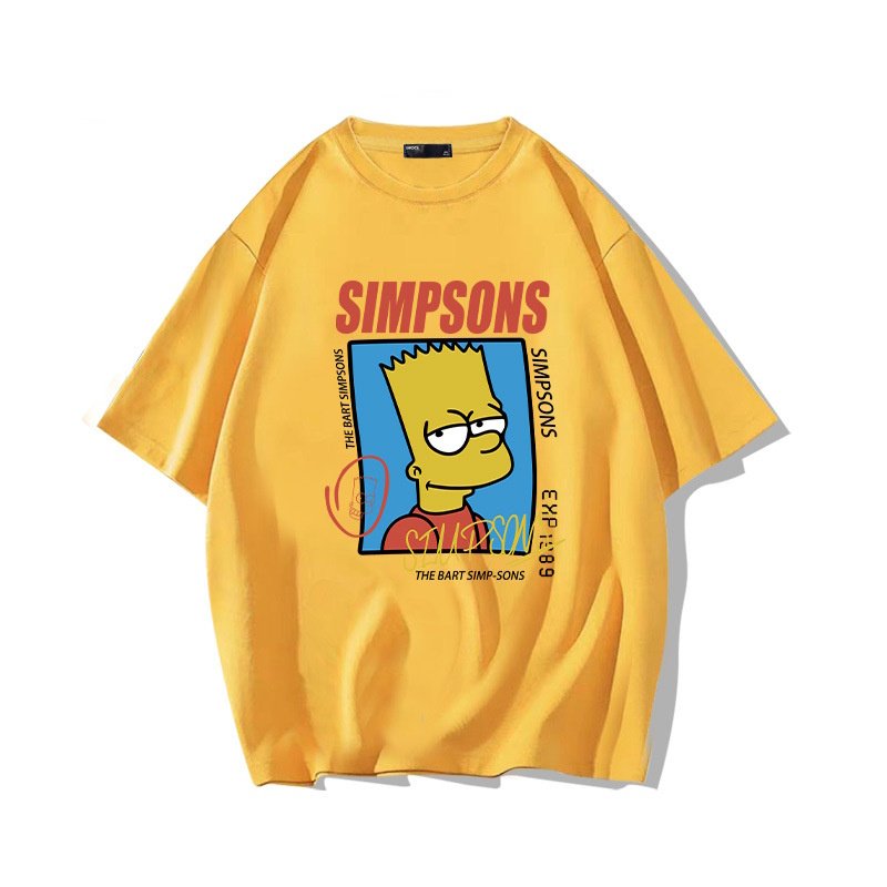 画像3: unisex The Simpsons box bart simpson Print T-Shirt   シンプソンズバートシンプソンプリント半袖ラウンドネック Tシャツ ユニセックス 男女兼用 (3)
