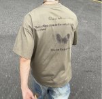 画像8: unisex Front face & back butterfly print Short Sleeve T-Shirt  　表フェイス＆ 裏バタフライプリント半袖ラウンドネック Tシャツ ユニセックス 男女兼用 (8)