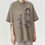 画像7: unisex Front face & back butterfly print Short Sleeve T-Shirt  　表フェイス＆ 裏バタフライプリント半袖ラウンドネック Tシャツ ユニセックス 男女兼用 (7)