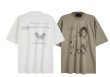 画像5: unisex Front face & back butterfly print Short Sleeve T-Shirt  　表フェイス＆ 裏バタフライプリント半袖ラウンドネック Tシャツ ユニセックス 男女兼用 (5)