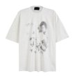 画像2: unisex Front face & back butterfly print Short Sleeve T-Shirt  　表フェイス＆ 裏バタフライプリント半袖ラウンドネック Tシャツ ユニセックス 男女兼用 (2)