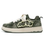 画像2: Denim in trend retro canvas  Lace-up sneaker shoes　 ユニセックス 男女兼用 デニムイントレンドレトロキャンバスレースアップスニーカー (2)