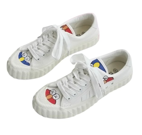 画像1: Women's Sesame Street Canvas Lace-Up Sneaker Shoes 　セサミストリートキャンバス レースアップスニーカーシューズ (1)