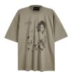 画像1: unisex Front face & back butterfly print Short Sleeve T-Shirt  　表フェイス＆ 裏バタフライプリント半袖ラウンドネック Tシャツ ユニセックス 男女兼用 (1)