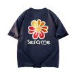 画像5: unisex  Sesame Street Flower T-Shirt    セサミストリートフラワー半袖ラウンドネック Tシャツ ユニセックス 男女兼用 (5)