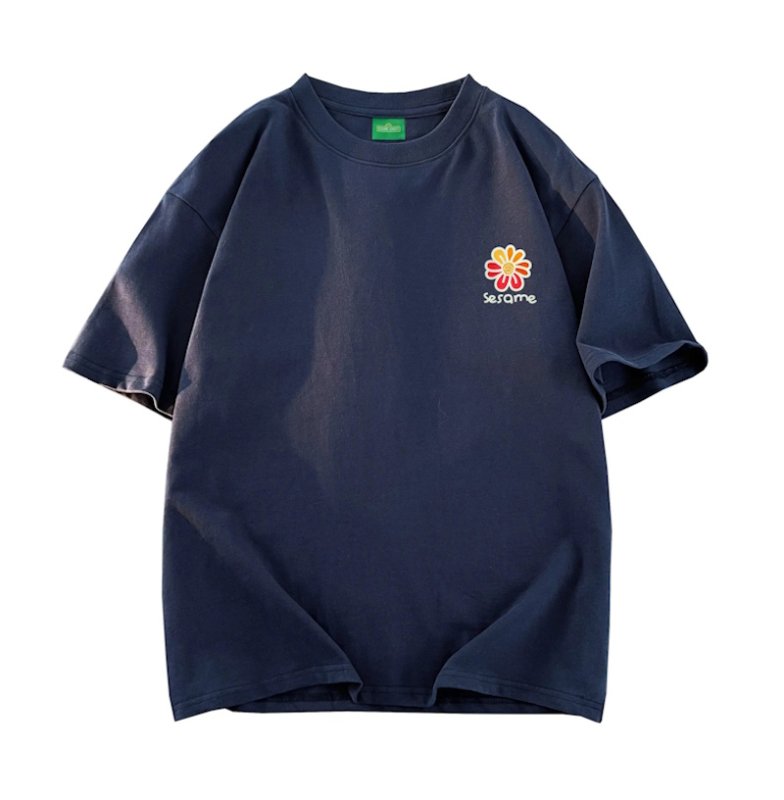 画像8: unisex  Sesame Street Flower T-Shirt    セサミストリートフラワー半袖ラウンドネック Tシャツ ユニセックス 男女兼用 (8)