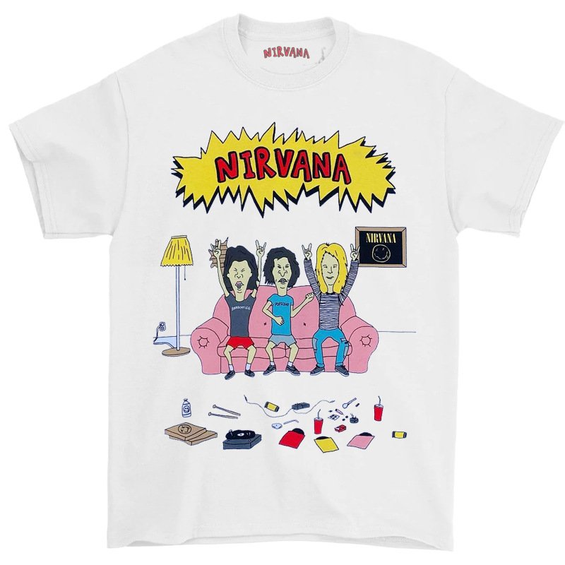 画像3: unisex Nirvana Beavis & Butthead American Retro Vintage Style T-Shirt    ニルヴァーナ ビーバス＆バットヘッド  アメリカンレトロヴィンテージスタイル　半袖ラウンドネック Tシャツ ユニセックス 男女兼用 (3)