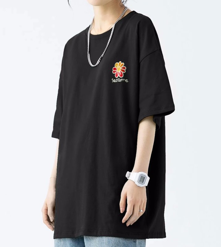 画像6: unisex  Sesame Street Flower T-Shirt    セサミストリートフラワー半袖ラウンドネック Tシャツ ユニセックス 男女兼用 (6)
