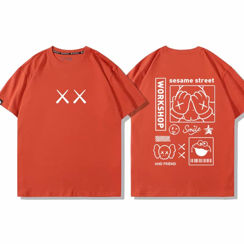 画像12: unisex  KAWS x Sesame Street T-Shirt    カウズ×セサミストリート半袖ラウンドネック Tシャツ ユニセックス 男女兼用 (12)