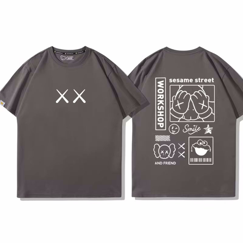 画像11: unisex  KAWS x Sesame Street T-Shirt    カウズ×セサミストリート半袖ラウンドネック Tシャツ ユニセックス 男女兼用 (11)
