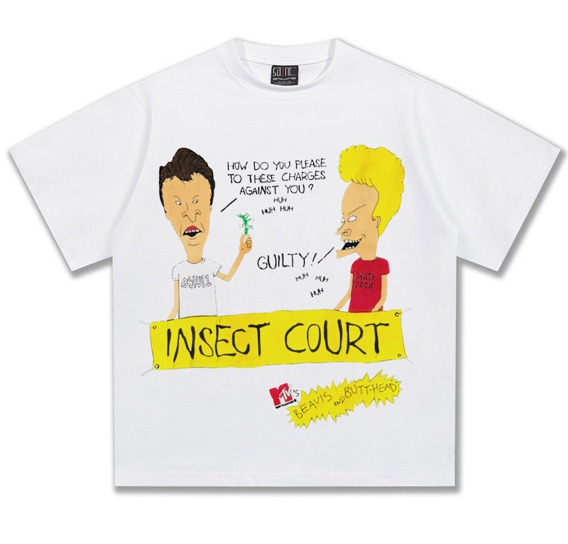 画像2: unisex Beavis and Butt-Head American Comic Print  T-Shirt   ビーバス＆バットヘッドBeavis and Butt-Headアメリカンコミックプリント半袖ラウンドネック Tシャツ ユニセックス 男女兼用 (2)