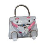 画像4: Embossed Monster Ocean Kelly Bag 2-way tote shoulder bag doll bag リアル 型押し レザー モンスター オーシャン ケリーバッグ トートショルダー２WAYバッグ (4)