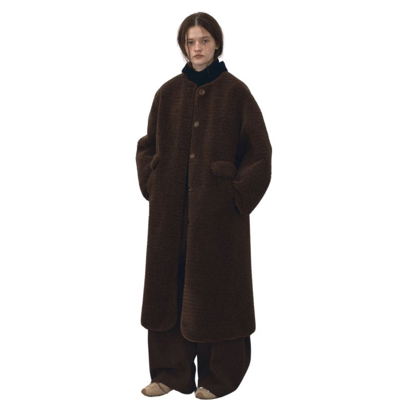 画像1: Women's Teddy bear real lambwool long fur Oversized coat オーバーサイズ 毛足長めのリアルラムウール テディベア ロングコート (1)