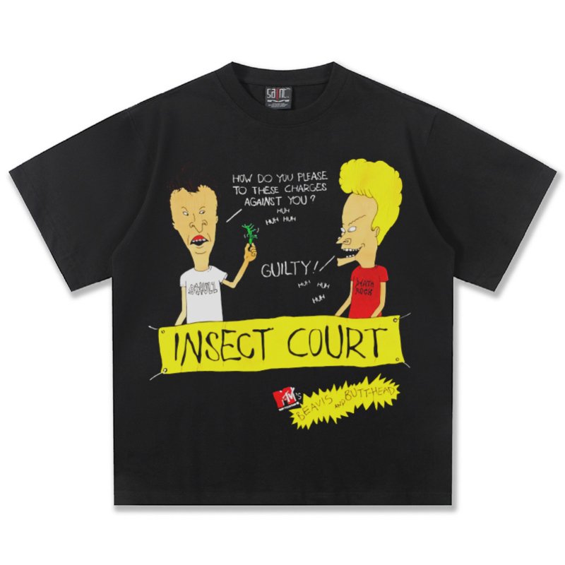 画像3: unisex Beavis and Butt-Head American Comic Print  T-Shirt   ビーバス＆バットヘッドBeavis and Butt-Headアメリカンコミックプリント半袖ラウンドネック Tシャツ ユニセックス 男女兼用 (3)