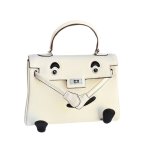 画像1: Real Leather Monster Ocean Kelly Bag 2-way tote shoulder bag doll bag リアル 本革 レザー モンスター オーシャン ケリーバッグ トートショルダー２WAYバッグ (1)