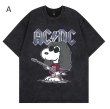 画像1: unisex Transformation Snoopy Vintage Style Print  T-Shirt  変身スヌーピー ヴィンテージスタイルプリント 半袖ラウンドネック Tシャツ ユニセックス 男女兼用 (1)
