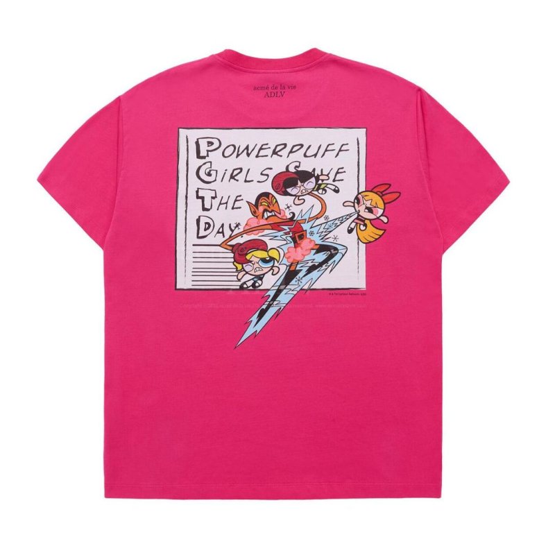 画像4: The Powerpuff Girls save the day t-shirts  ユニセックス 男女兼用 パワーパフガールズ プリントリント Tシャツ (4)