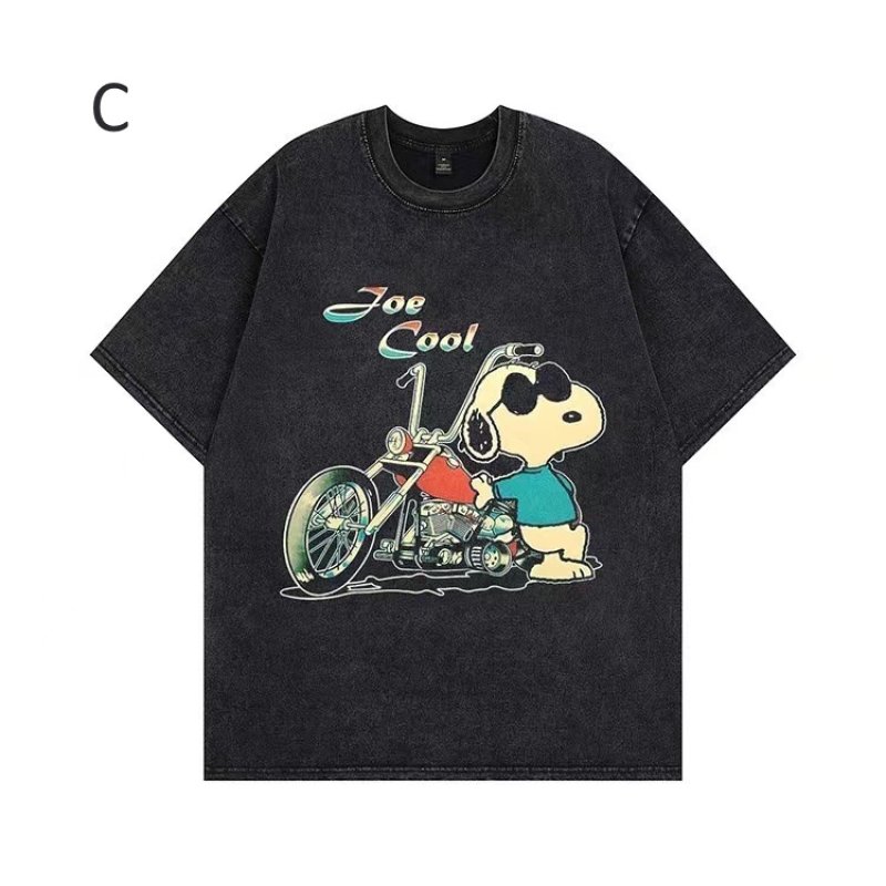 画像3: unisex Transformation Snoopy Vintage Style Print  T-Shirt  変身スヌーピー ヴィンテージスタイルプリント 半袖ラウンドネック Tシャツ ユニセックス 男女兼用 バンドT (3)