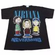 画像1: unisex  Nirvana x Snoopy joint vintage stylePrint  T-Shirt  ニルヴァーナ ×スヌーピー ヴィンテージスタイルプリント 半袖ラウンドネック Tシャツ ユニセックス 男女兼用 (1)