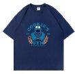 画像1: unisex Sesame Street Cookie MonsterT-shirt  セサミストリートクッキーモンスタープリント 半袖ラウンドネック Tシャツ ユニセックス 男女兼用 (1)