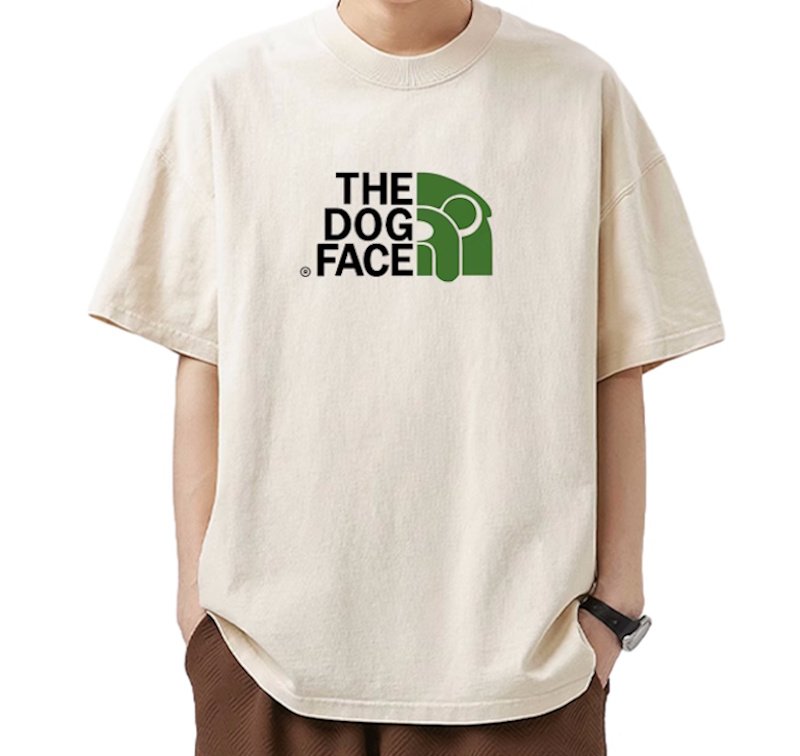 画像4: unisex Dog Face T-shirt  ドッグフェイスプリント 半袖ラウンドネック Tシャツ ユニセックス 男女兼用 (4)