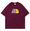 画像1: unisex Dog Face T-shirt  ドッグフェイスプリント 半袖ラウンドネック Tシャツ ユニセックス 男女兼用 (1)