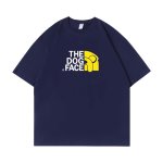 画像2: unisex Dog Face T-shirt  ドッグフェイスプリント 半袖ラウンドネック Tシャツ ユニセックス 男女兼用 (2)