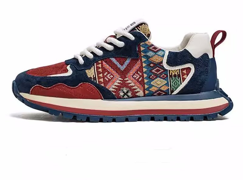 画像3: Ethnic Gobelin and Leather Lace-up sneaker shoes　エスニックゴブラン織り＆レザー ユニセックス 男女兼用レースアップスニーカー (3)