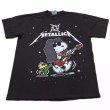 画像1: unisex Metallica x Snoopy T-shirt  joint vintage stylePrint  T-Shirt  メタリカ ×スヌーピー ヴィンテージスタイルプリント 半袖ラウンドネック Tシャツ ユニセックス 男女兼用 (1)