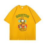 画像2: unisex houston garfield print  T-shirt  ヒューストンガーフィールドプリント 半袖ラウンドネック Tシャツ ユニセックス 男女兼用 (2)