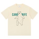 画像1: unisex Summer Bear Printed print  T-shirt   サマーベア熊プリント 半袖ラウンドネック Tシャツ ユニセックス 男女兼用 (1)