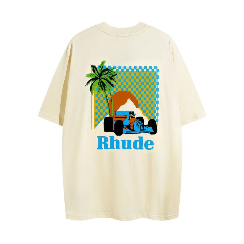 画像3: unisex Beach Sunset Print   T-shirt   　ビーチサンセットプリント 半袖ラウンドネック Tシャツ ユニセックス 男女兼用 (3)