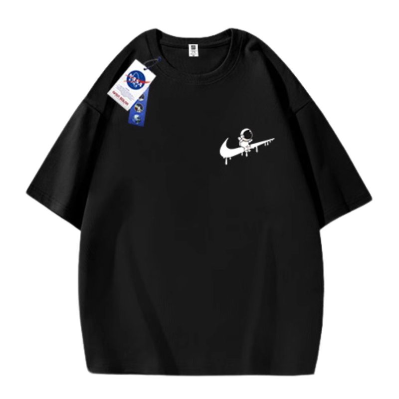 画像6: NASA x Astronaut x Raindrop swoosh Print Short-sleeved T-shirt and Sweat Short Pants Set up ユニセックス 男女兼用 NASA ナサ × 宇宙飛行士 × 雨だれスウォッシュプリント 半袖Tシャツ ショートパンツ セットアップ (6)