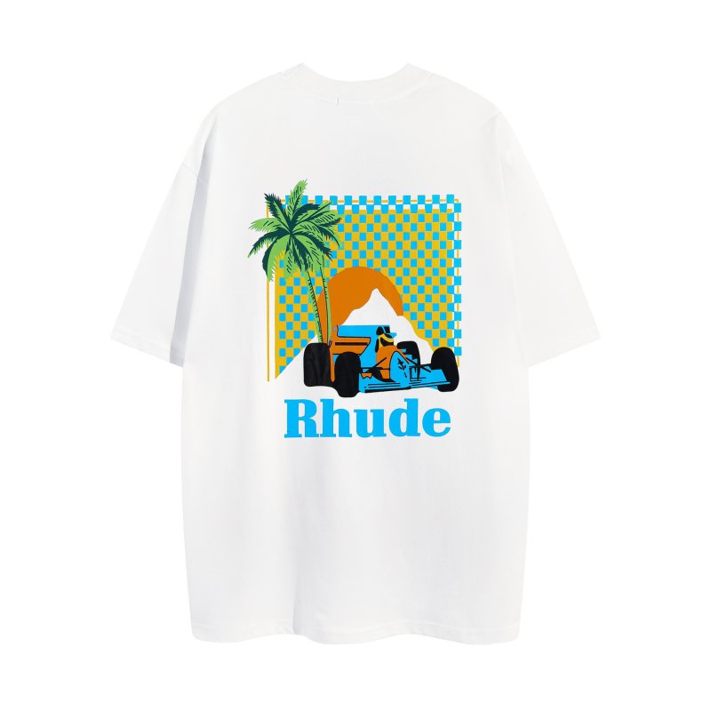 画像4: unisex Beach Sunset Print   T-shirt   　ビーチサンセットプリント 半袖ラウンドネック Tシャツ ユニセックス 男女兼用 (4)