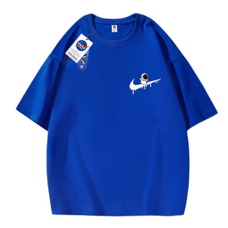 画像7: NASA x Astronaut x Raindrop swoosh Print Short-sleeved T-shirt and Sweat Short Pants Set up ユニセックス 男女兼用 NASA ナサ × 宇宙飛行士 × 雨だれスウォッシュプリント 半袖Tシャツ ショートパンツ セットアップ (7)