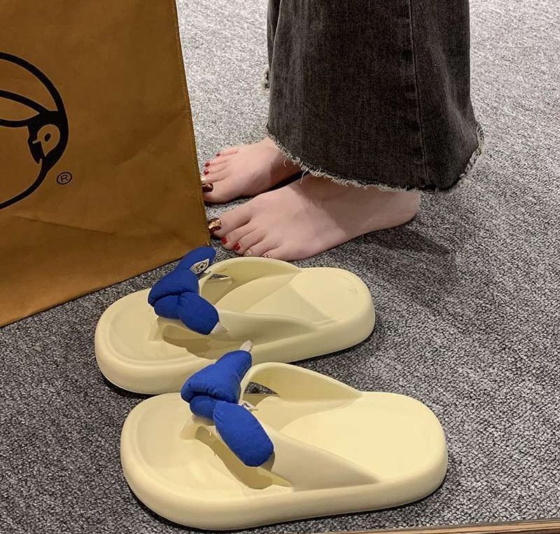 画像5: Soft Sole Thong Down Ribbon Sandals Slippers Beach Shower Sandals　ソフトソールトングダウンリボンサンダルスリッパ　ビーチシャワーサンダル (5)
