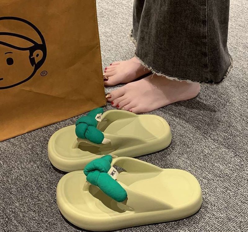 画像7: Soft Sole Thong Down Ribbon Sandals Slippers Beach Shower Sandals　ソフトソールトングダウンリボンサンダルスリッパ　ビーチシャワーサンダル (7)