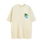 画像6: unisex Beach Sunset Print   T-shirt   　ビーチサンセットプリント 半袖ラウンドネック Tシャツ ユニセックス 男女兼用 (6)