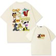 画像4: unisex American Retro Tom and Jerry  Print   T-shirt   　アメリカンレトロトムとジェリートム&ジェリープリント 半袖ラウンドネック Tシャツ ユニセックス 男女兼用 (4)