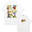 画像1: unisex American Retro Tom and Jerry  Print   T-shirt   　アメリカンレトロトムとジェリートム&ジェリープリント 半袖ラウンドネック Tシャツ ユニセックス 男女兼用 (1)