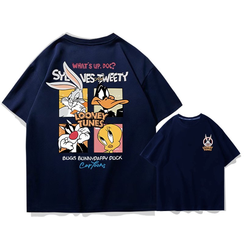 画像6: unisex Box Looney Tunes Bugs Bunny Print   T-shirt   　ボックスルーニー・テューンズ バッグスバニープリント 半袖ラウンドネック Tシャツ ユニセックス 男女兼用 (6)