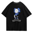画像1: unisex  One-Eyed Blindfolded Kaws Print   T-shirt   片目目隠しカウズプリント 半袖ラウンドネック Tシャツ ユニセックス 男女兼用 (1)