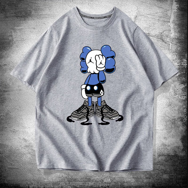 画像5: unisex  One-Eyed Blindfolded Kaws Print   T-shirt   片目目隠しカウズプリント 半袖ラウンドネック Tシャツ ユニセックス 男女兼用 (5)