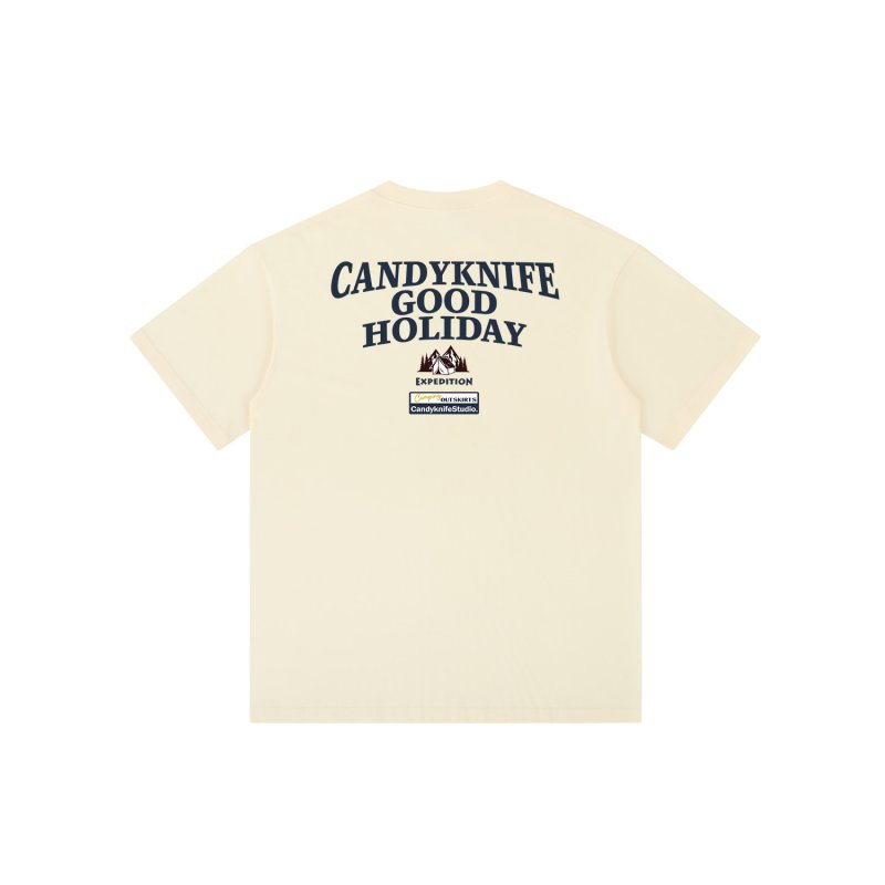 画像7: unisex Retro mountain outdoor camping print  T-shirt   レトロマウンテンアウトドアキャンププリント 半袖ラウンドネック Tシャツ ユニセックス 男女兼用 (7)