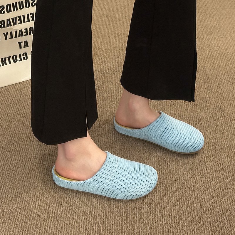 画像8: Mesh net bag head thick sole half slippers sandals 　プラットフォーム厚底メッシュ厚底ハーフスリッパサンダル (8)