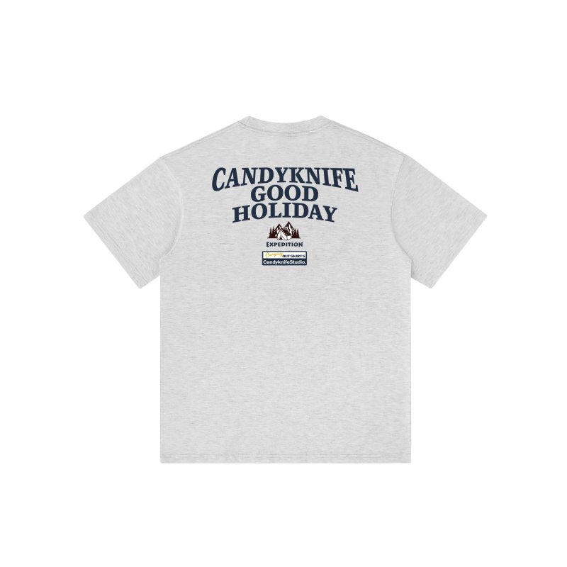 画像5: unisex Retro mountain outdoor camping print  T-shirt   レトロマウンテンアウトドアキャンププリント 半袖ラウンドネック Tシャツ ユニセックス 男女兼用 (5)