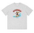 画像1: unisex Summertime Surfer Girl  print  T-shirt   サマータイム　サーファーガールプリント 半袖ラウンドネック Tシャツ ユニセックス 男女兼用 (1)