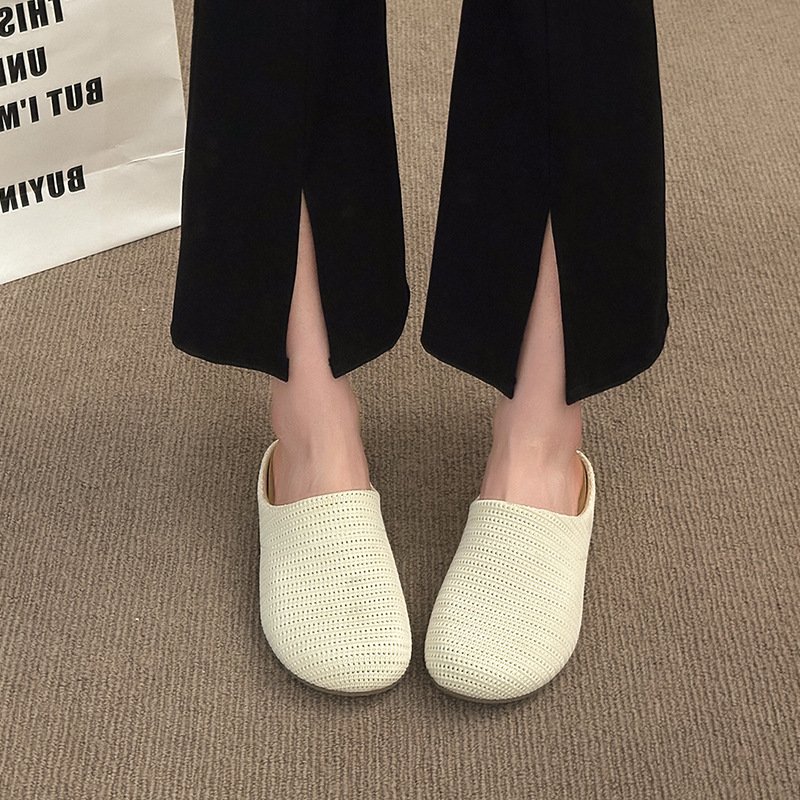 画像6: Mesh net bag head thick sole half slippers sandals 　プラットフォーム厚底メッシュ厚底ハーフスリッパサンダル (6)