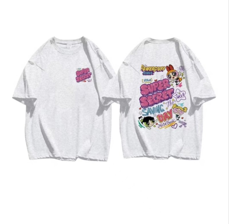 画像6: powerful girls print Tshirts 　男女兼用 パワフルガールズコミックプリント 半袖 Tシャツ (6)