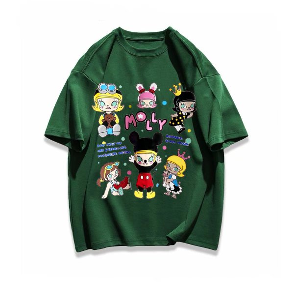 画像4: Pop Mart Molly Mickey Costume print Tshirts 　男女兼用ポップマートモリ―ミッキーコスチュームコミックプリント 半袖 Tシャツ (4)